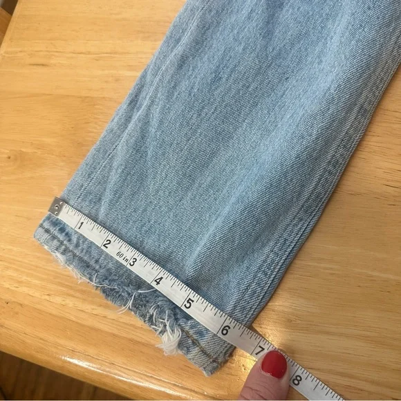 AGOLDE Jeans Size 27 Riley Cropped High Rise Straight Leg Button Fly Organic - Picture 10 of 11